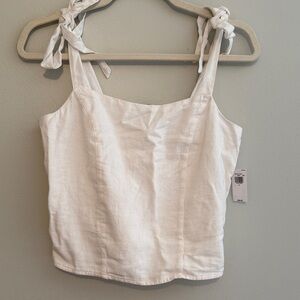Old Navy White linen Tie-Strap top